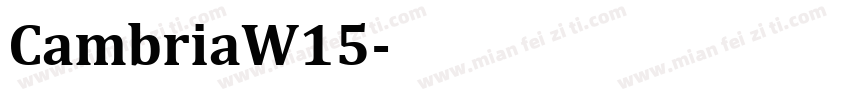 CambriaW15字体转换
