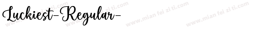 Luckiest-Regular字体转换