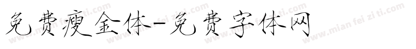 免费瘦金体字体转换