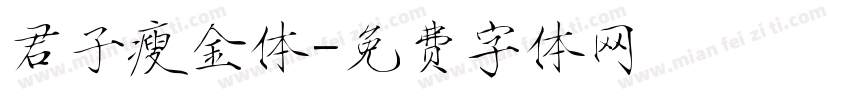 君子瘦金体字体转换