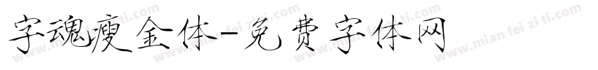 字魂瘦金体字体转换