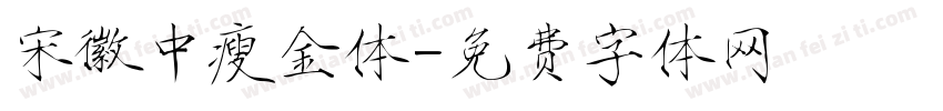 宋徽中瘦金体字体转换