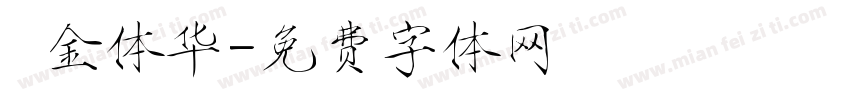 廋金体华字体转换