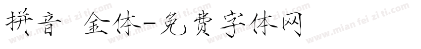 拼音廋金体字体转换