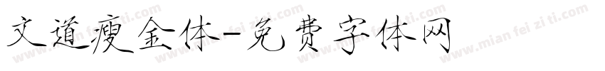 文道瘦金体字体转换