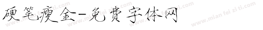 硬笔瘦金字体转换