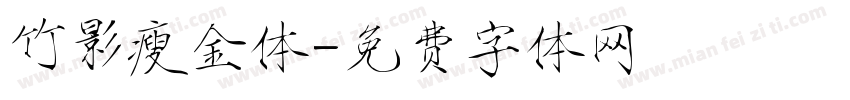 竹影瘦金体字体转换