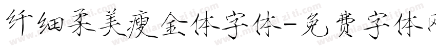 纤细柔美瘦金体字体字体转换