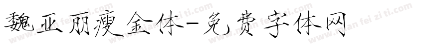 魏亚丽瘦金体字体转换