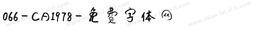 066-CA1978字体转换