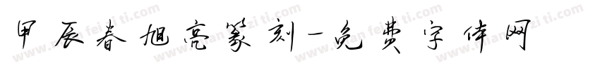 甲辰春旭亮篆刻字体转换
