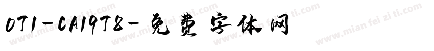 071-CA1978字体转换