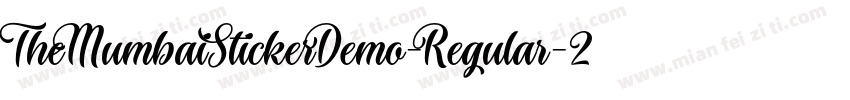 TheMumbaiStickerDemo-Regular-2字体转换