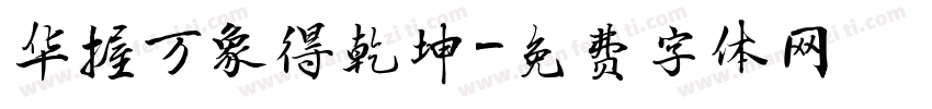 华握万象得乾坤字体转换