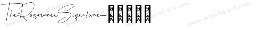 TheRosmarieSignature字体转换