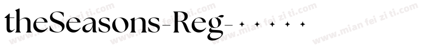 theSeasons-Reg字体转换