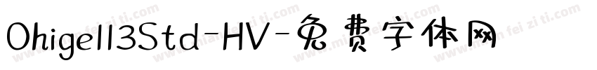 Ohige113Std-HV字体转换
