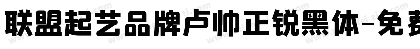 联盟起艺品牌卢帅正锐黑体字体转换