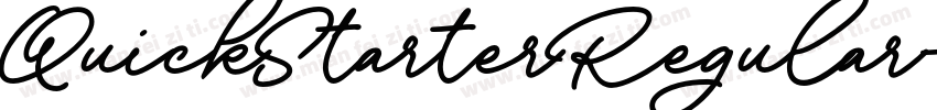QuickStarterRegular字体转换