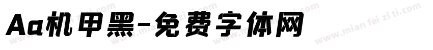 Aa机甲黑字体转换