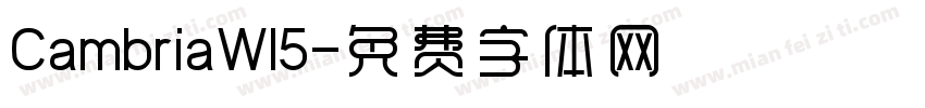 CambriaW15字体转换
