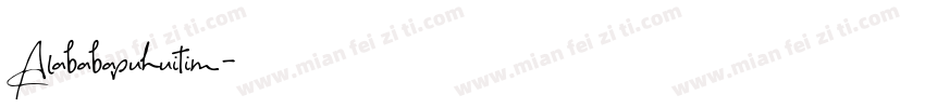 Alababapuhuitim字体转换