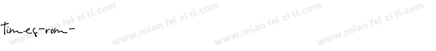 times-rom字体转换