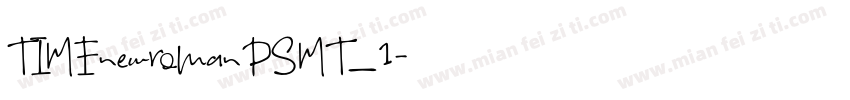 TIMEnewromanPSMT_1字体转换