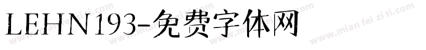 LEHN193字体转换