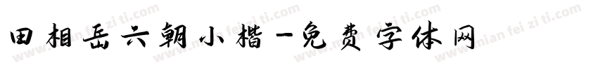 田相岳六朝小楷字体转换