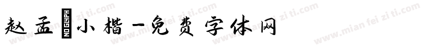 赵孟頫小楷字体转换