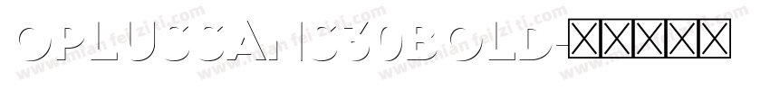 oplussans30bold字体转换