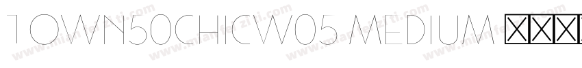 Town50ChicW05-Medium字体转换