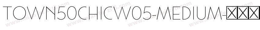 Town50ChicW05-Medium字体转换