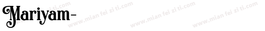 Mariyam字体转换