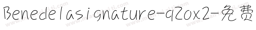 Benedelasignature-qZox2字体转换