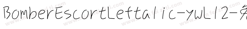 BomberEscortLeftalic-ywLl2字体转换