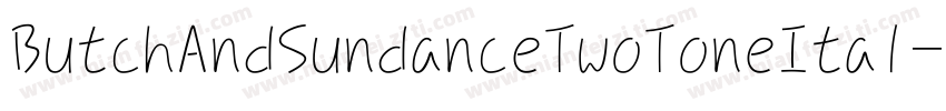 ButchAndSundanceTwoToneItal-9jd2字体转换
