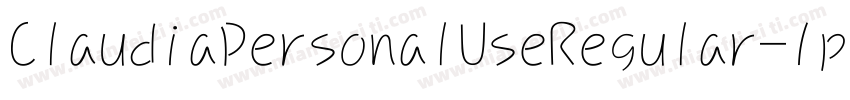 ClaudiaPersonalUseRegular-1pB2字体转换
