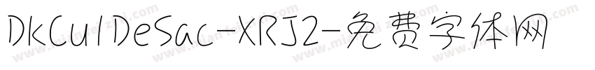 DkCulDeSac-XRJ2字体转换