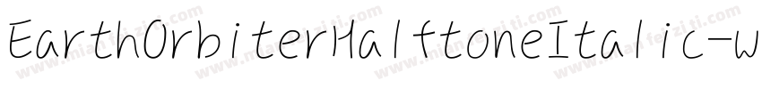 EarthOrbiterHalftoneItalic-wzn2字体转换