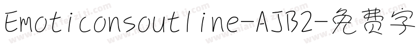Emoticonsoutline-AJB2字体转换