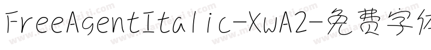 FreeAgentItalic-XwA2字体转换