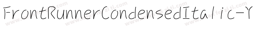 FrontRunnerCondensedItalic-Ype2字体转换