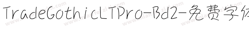 TradeGothicLTPro-Bd2字体转换