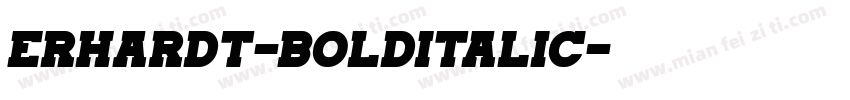 Erhardt-BoldItalic字体转换
