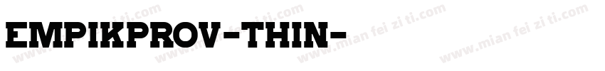 empikProV-Thin字体转换