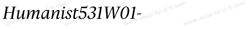 Humanist531W01字体转换