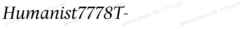 Humanist7778T字体转换