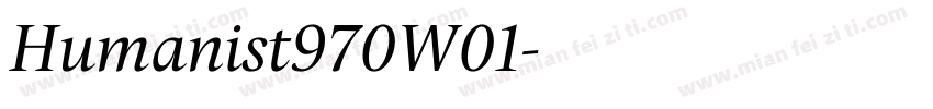 Humanist970W01字体转换